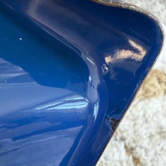 Catherineholm blue with white Lotus design Mid-Century Modern Blue lasagna pan - Picture 7 of 11